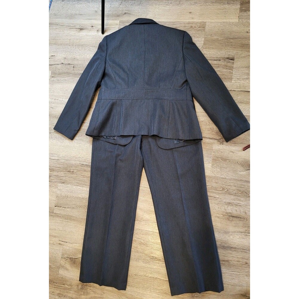 EVAN PICONE womens pantsuit size 10p navy gray blazer trousers petite career - Picture 9 of 15